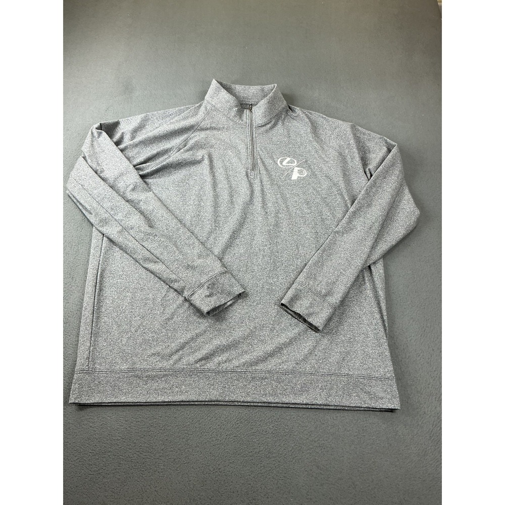 Holderness & Bourne Pullover Mens XL Gray The Westland Golf Mock Neck Jersey